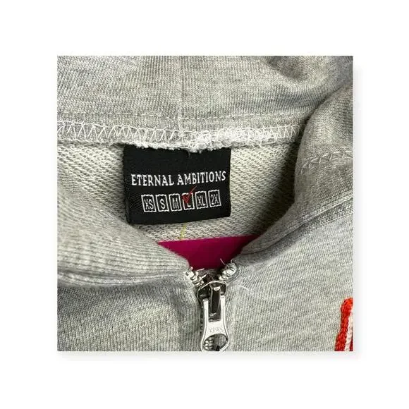Limited Edition: new Eternal Ambitions ↯ Patch Work Hoodie ↯ Sweatshirt Grey ↯ L - Picture 14 of 16